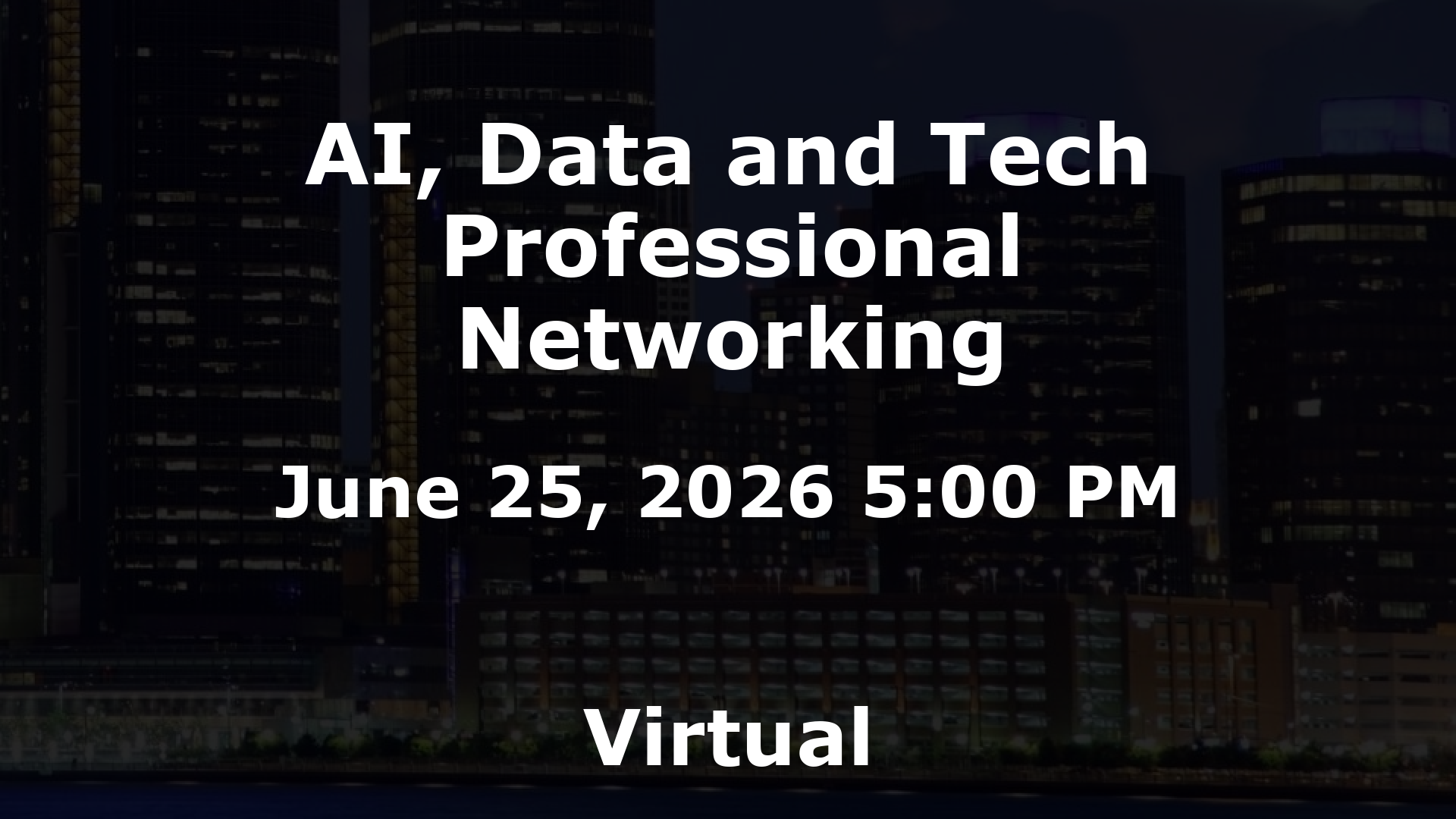 AI, Data and Tech Professional Networking event image